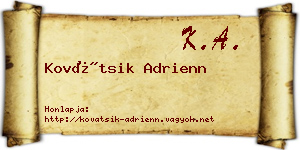 Kovátsik Adrienn névjegykártya