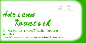 adrienn kovatsik business card